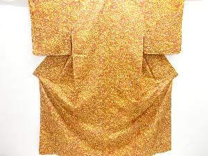 花更紗に蝶模様上代紬着物